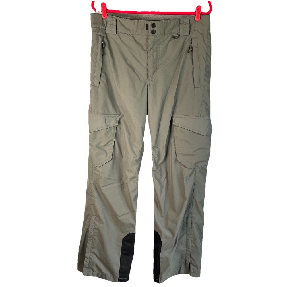 Slalom Men's Cargo Snow Ski Pants Gray Outdoor Winter Waterproof Nylon Lined M